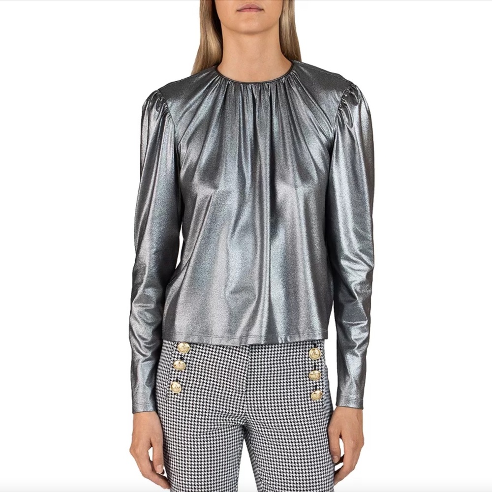 Silver Metallic Blouse